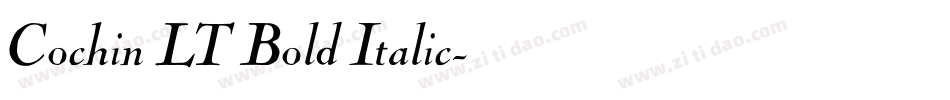 Cochin LT Bold Italic字体转换